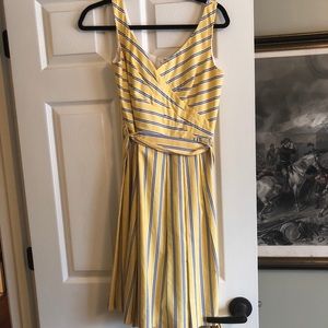 Yellow and Blue Striped Dress